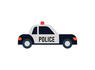 Fototapeta premium Illustration of an Police Car Equipment Flat Icon