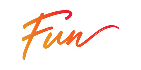 Lively elegant serif typography featuring the word 'Fun' in a refined and playful design, perfect for cheerful prints, vibrant branding, or joyful artwork.