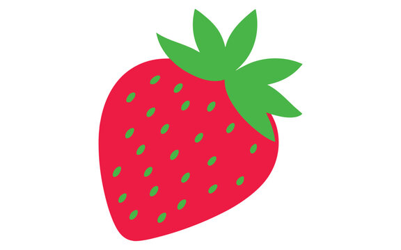 recommend clip art: strawberry on white background