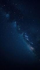 Fototapeta premium Dark night sky with sparkling stars against black background, celestial, astronomy