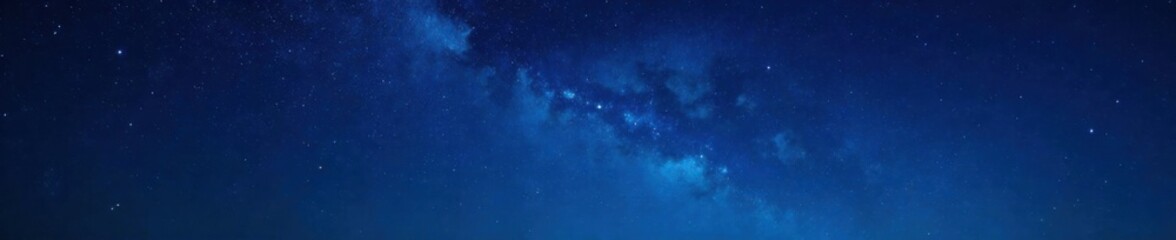 Naklejka premium Deep blue sky with twinkling stars on a black canvas, astronomical, night