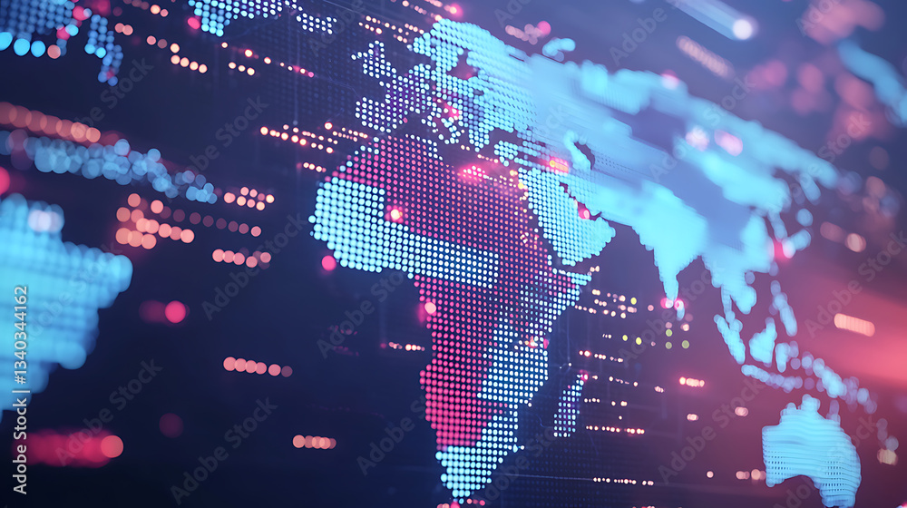 Poster global network insights interactive digital map visualization of africa and beyond technology enviro