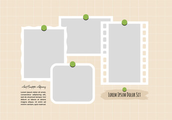 Picture or photos frame collage and digital photo wall template