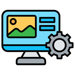 Fototapeta premium Content Management Icon