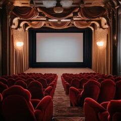 Fototapeta premium Grandiose Vintage Movie Theater Interior