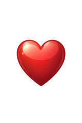 red heart isolated on white background