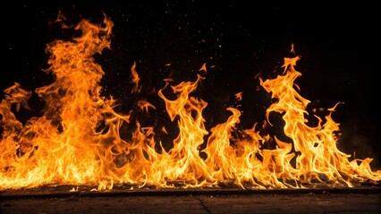 Obraz premium fire in the fireplace