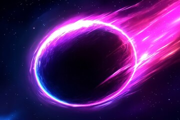 Obraz premium Glowing Nebula Planet in Deep Space