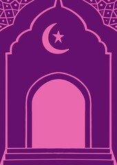 Eid mubarak frame illustration