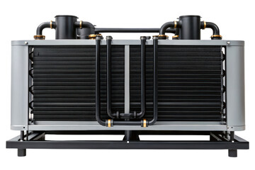 Fototapeta premium Industrial water chiller unit for temperature control isolated with transparent background