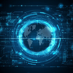 Digital technology world. Business virtual concept. Vector background