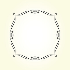  5453.eps decorative frame with floral ornament