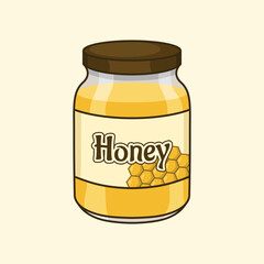 Honey in a jar vector design