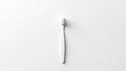 Simple White Toothbrush On White Background