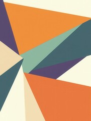 Abstract Geometric Triangle Pattern in Muted Earth Tones