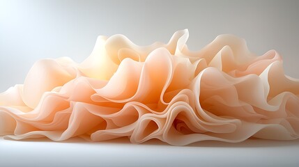 Flowing ribbons an abstract texture background in soft colors and creative perspective