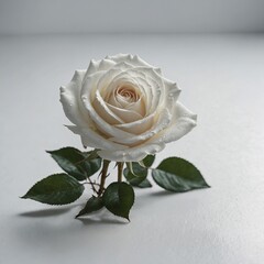 single white rose