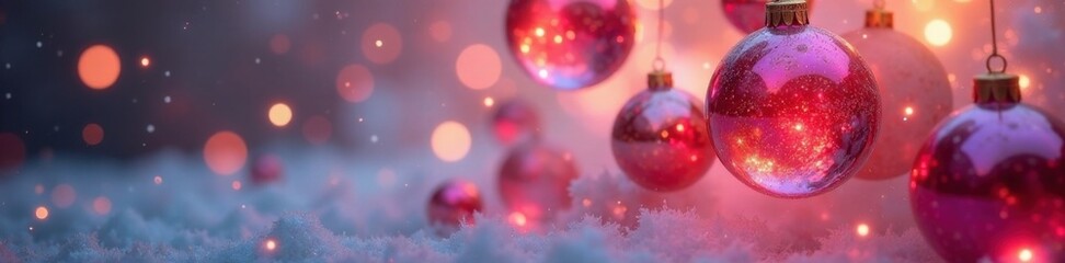 Fototapeta premium A cluster of translucent abstract Christmas balls suspended in mid-air , christmas, ethereal, dreamy