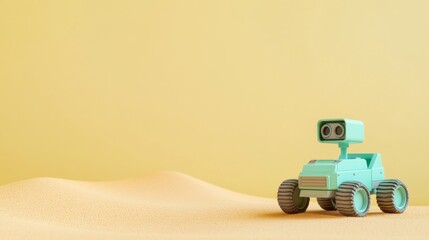 Fototapeta premium Space Pastel Green Scene Right Martian Yellow Vibe