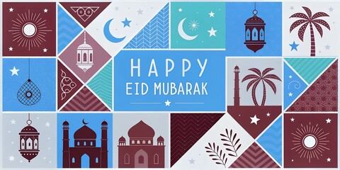 "Happy Eid Mubarak Celebration Design"
