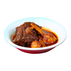 Delicious and flavorful meat curry served in a bowl, a comforting meal.