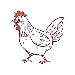 I created a Chicken vector with white background