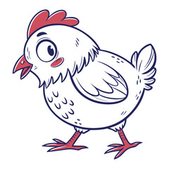 I created a Chicken vector with white background