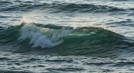 Fototapeta premium Dramatic Ocean Wave Crashing Turquoise Water Sea Foam Natural Background