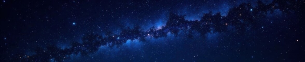 Obraz premium Night sky with countless sparkling stars on a black background, darkness, cosmos