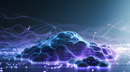 Futuristic Cybersecurity Command Center - High-Tech Digital Data Room Design