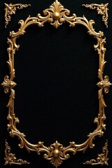 ornate gold filigree with black velvet texture, velvet, invitation