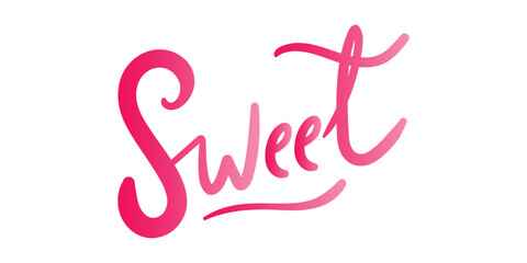 Delicate elegant serif typography featuring the word 'Sweet' in a refined and charming design, perfect for romantic prints, lovely branding, or tender artwork.