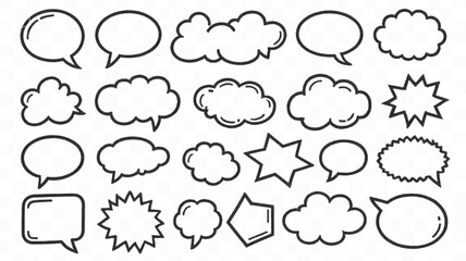 Fototapeta premium Speech Bubble set. Talk bubble. Cloud speech bubbles collection. Vector