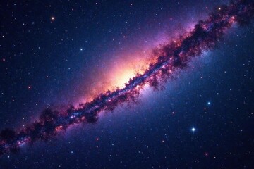 Panoramic view of Milky Way galaxy with stars and cosmic dust in the vast space, space, panoramic, galaxies