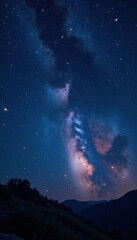 Obraz premium Celestial canvas with twinkling stars against a dark expanse, night sky, celestial, stars