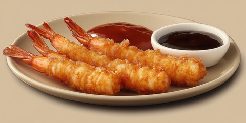 Shrimp Tempura on plate Product photographyappetitive