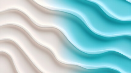 Obraz premium Abstract Beach Wave Texture: Pastel Blue and White Sand Ripple Pattern