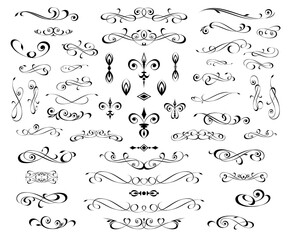 5517.eps  set of calligraphic design elements