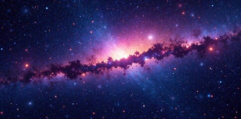 Obraz premium Cosmic view of Milky Way galaxy with stars and space dust in deep space, milky way, starfield