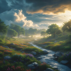 Rainy Season Transforms Dry Land into a Thriving, Colorful Landscape