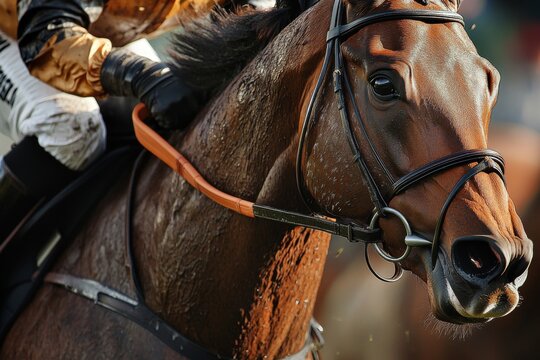 racehorse close up