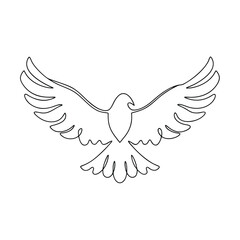 SingleLine Dove Drawing, Peace Symbol, Bird Art, Flight, Wings, Freedom, Hope, Spirit, Minimalist De