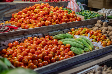 Vegetables sold in traditional markets in Indonesia