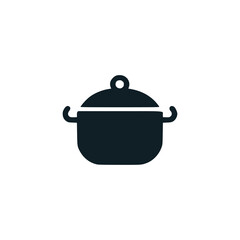 kitchen pot cooking appliance logo vector illustration template design