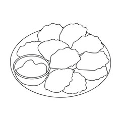 Crispy Fried Chicken Nuggets, Delicious Snack, Tasty Dipping Sauce