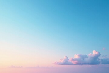 Obraz premium Soothing gradient sky with gentle blue hues and subtle cloud formations, soft focus, serene, sky