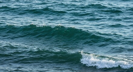 Fototapeta premium Abstract Ocean Waves with Geometric Pattern Overlay Sea Texture Background Image