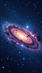 Swirling Milky Way galaxy with numerous stars and space dust , Celestial, Night Sky, Milky Way