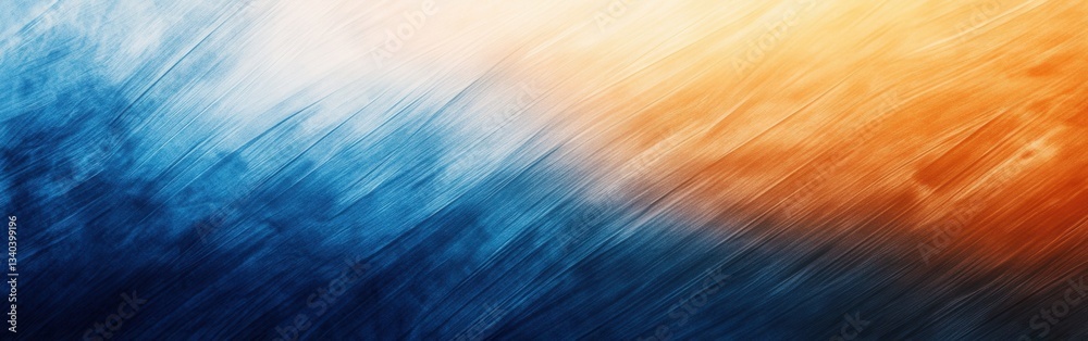 Poster minimalist pencil strokes create a calming gradient of muted colors transitioning from warm to cool 