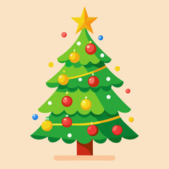 christmas tree vector illustration